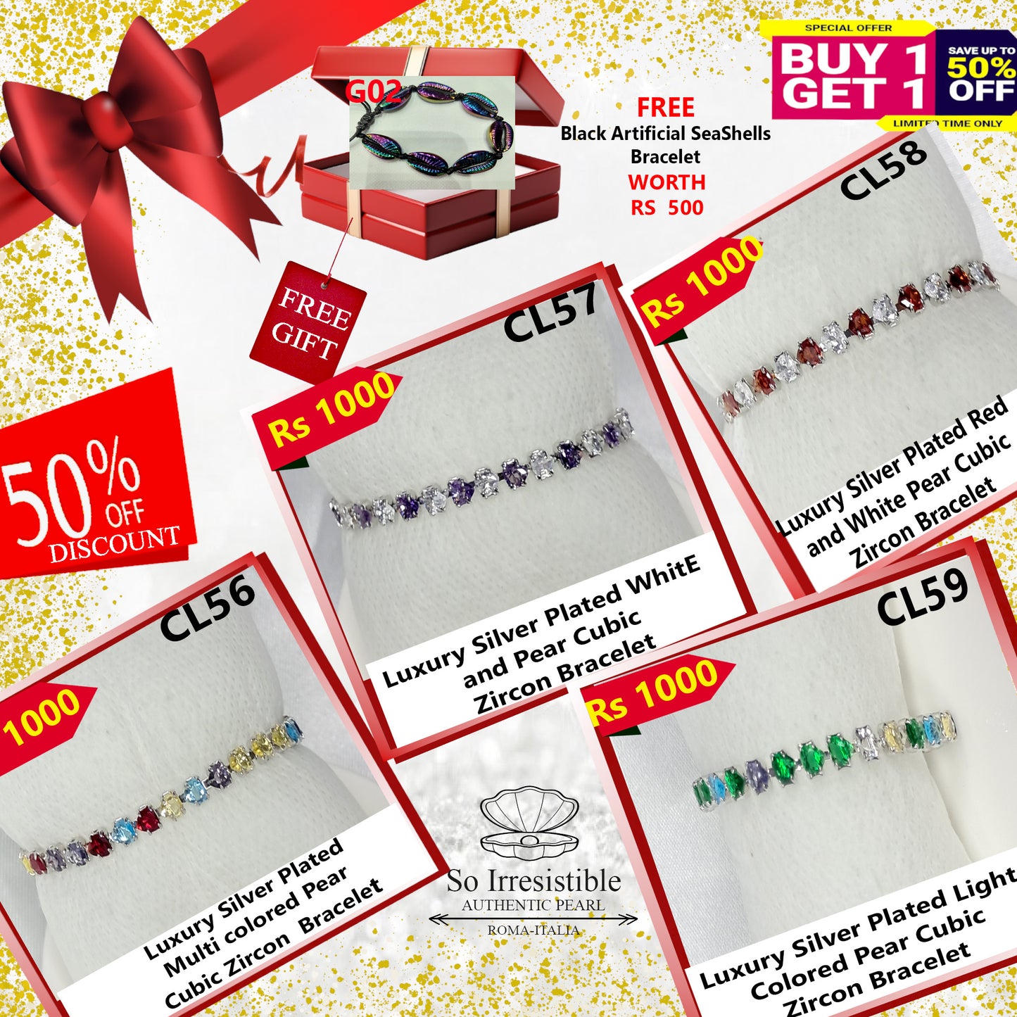 Luxury Silver Plated Pear Cubic Zircon Bracelet Collection - Multi-Color Options