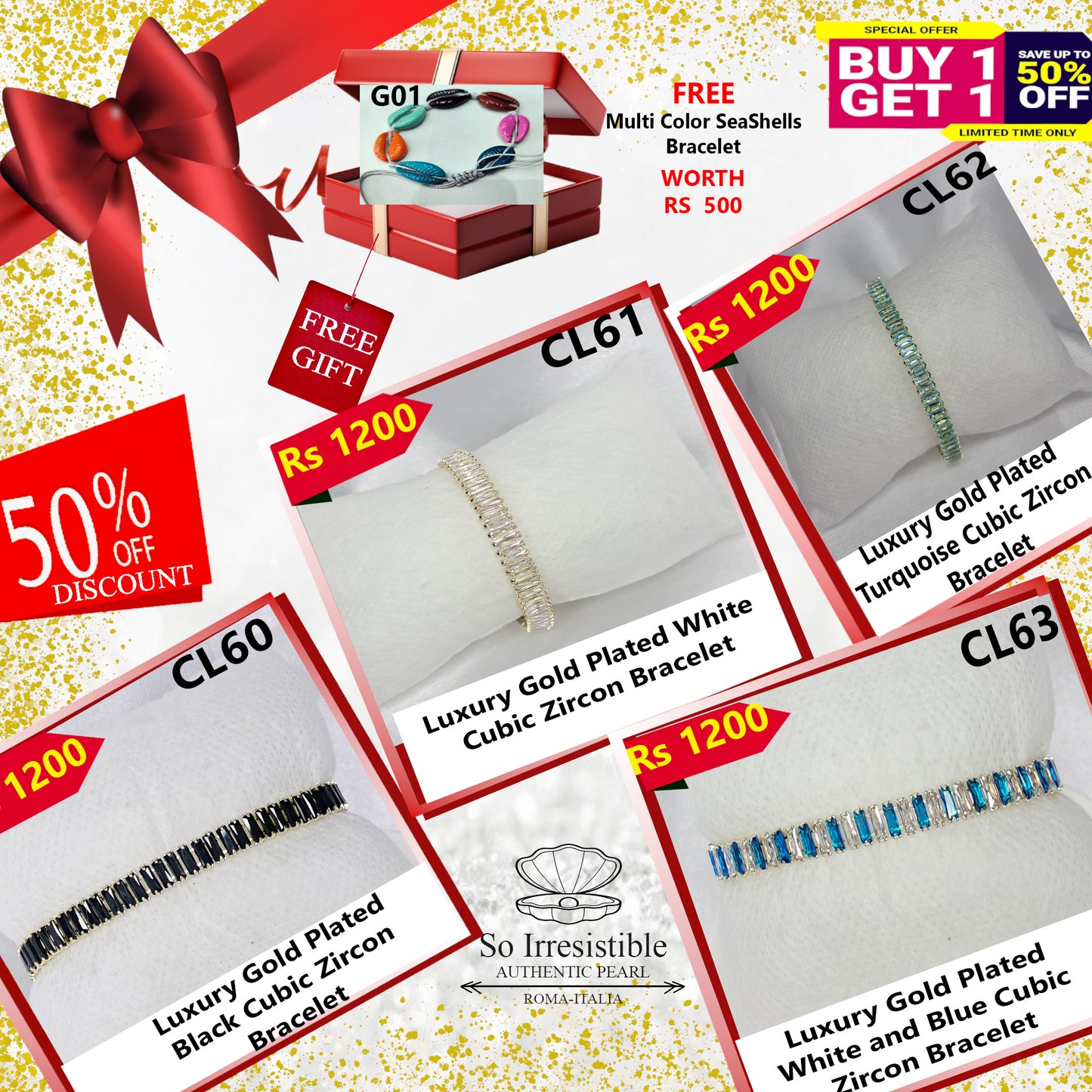 Luxury Gold Plated Cubic Zircon Bracelet Collection - Multi-Color Options
